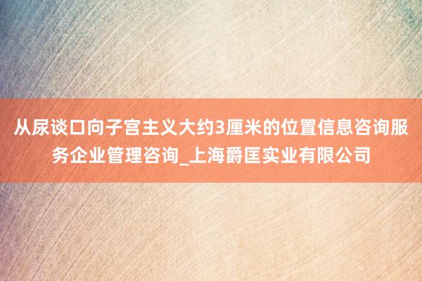 从尿谈口向子宫主义大约3厘米的位置信息咨询服务企业管理咨询_上海爵匡实业有限公司